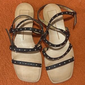Black Studded Women's Sandals